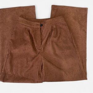 SHEIN Women's Brown Corduroy Trousers